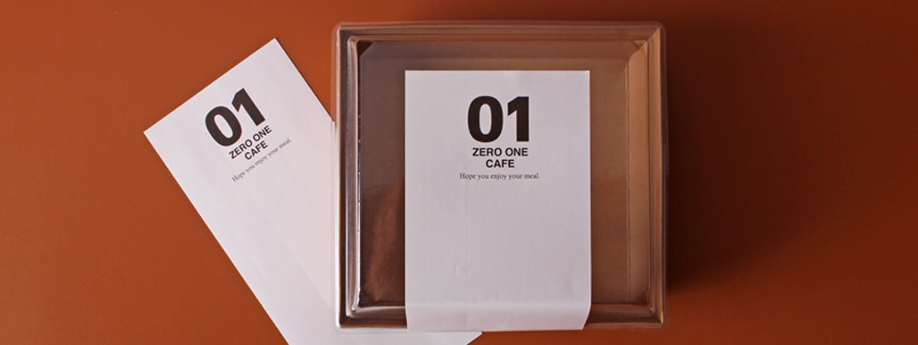 zero one cafe custom product labels